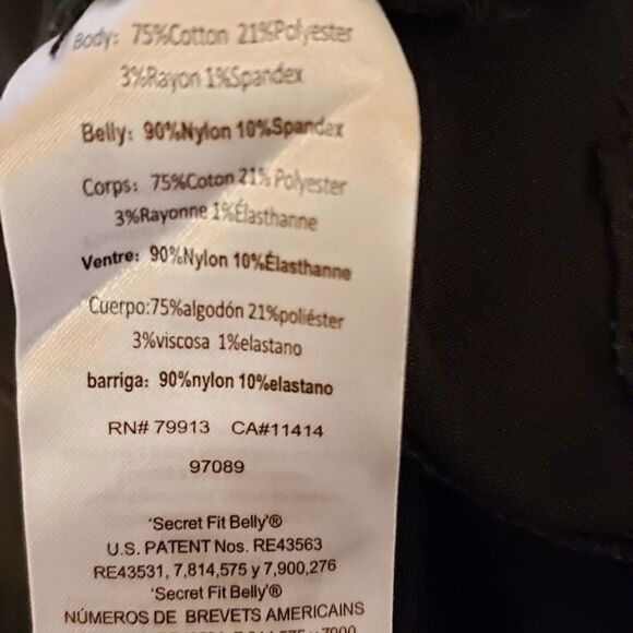 Motherhood Maternity/Indigo Blue Black pants NWT - Picture 7 of 8